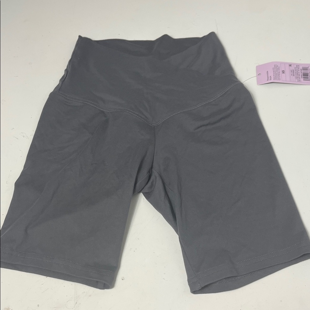 Wild Fable XS Gray Elastic Criss Cross Waist Biker Shorts NWT